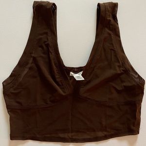 brown mesh tank top